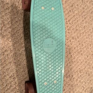 Penny Skateboard in Teal and Brown